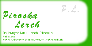piroska lerch business card
